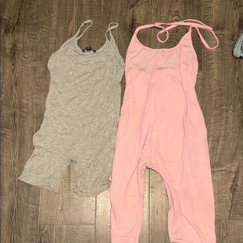 Free People Beige and Pink Rompers